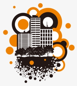 City Background Vector Png Circle, Transparent Png, Transparent PNG