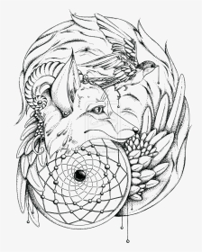 Wolf Dream Catcher Coloring Pages, HD Png Download, Transparent PNG