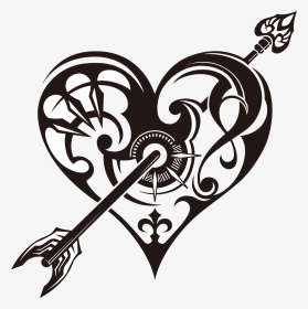 Tribal Heart Cliparts - Tribal Heart Tattoo Design, HD Png Download, Transparent PNG