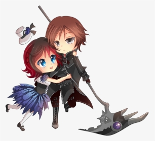 Chibi Couple Commission For Darkehlicious 02 By - Chibi Couple Commission, HD Png Download, Transparent PNG