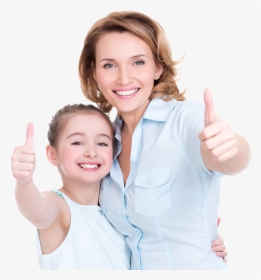 Woman And Daughter Thumbs Up - Mother With A Thumb's Up, HD Png Download, Transparent PNG