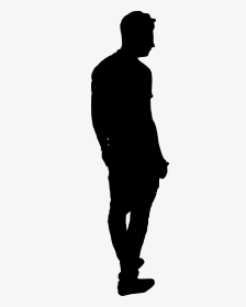 Side View Man Silhouette Png, Transparent Png, Transparent PNG