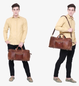 Handmade Genuine Leather Travel Duffel Bags   Class - Briefcase, HD Png Download, Transparent PNG