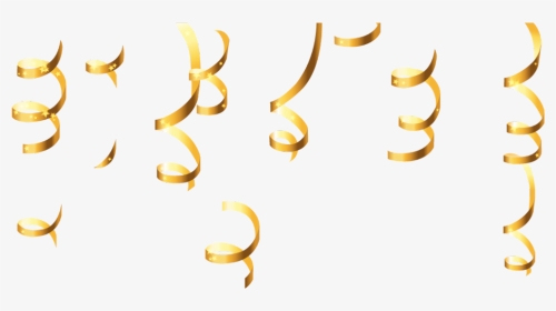 #streamers - Party Ribbon Gold Png, Transparent Png, Transparent PNG