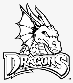 Dayton Dragons Logo Black And White - Dayton Dragons, HD Png Download, Transparent PNG