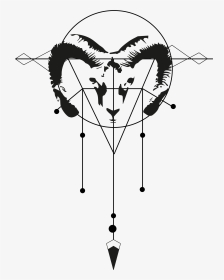 Capricorn Drawing Dream Catcher - Aries Geometric Tattoo Female, HD Png Download, Transparent PNG