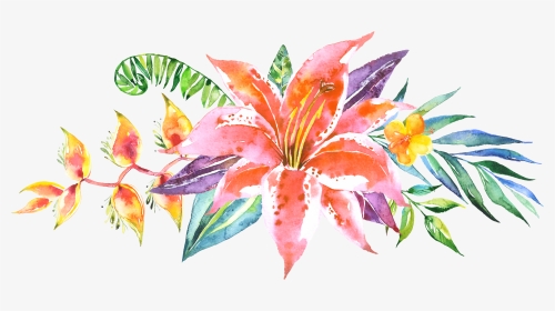 6 Kb, V - Flowers In A Line Watercolor, HD Png Download, Transparent PNG