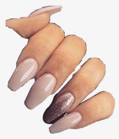 #acrylicnails  #freetoedit - Nude Acrylic Nails Idea, HD Png Download, Transparent PNG