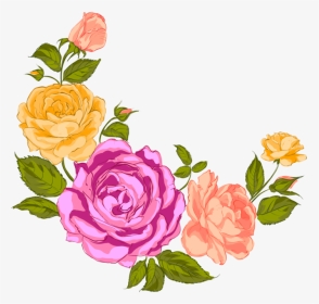 Drawing Compositions Flower Vector Transparent Library - Rose, HD Png Download, Transparent PNG
