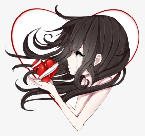 Drawing Girls Broken Heart - Broken Heart Anime Drawing, HD Png Download, Transparent PNG