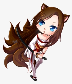 Little Fox Girl Chibi Art Trade By Meg Marmite-d9ofu6r - Cute Anime Fox Girl, HD Png Download, Transparent PNG