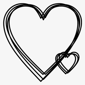 #heart #hearts #frame #black #heartshapes - Heart, HD Png Download, Transparent PNG