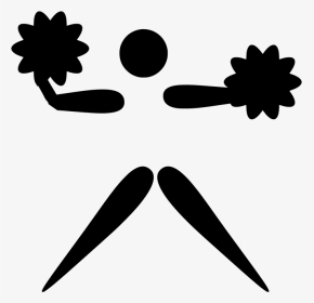 Cheerleading Pictogram Converted - Cheerleading, HD Png Download, Transparent PNG