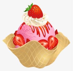 Image Royalty Free Library Strawberry Ice Cream Clipart - Strawberry Ice Cream Clipart Png, Transparent Png, Transparent PNG