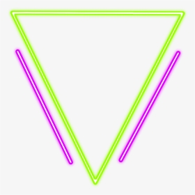#neon #glow #triangle #green #freetoedit #geometric - Parallel, HD Png Download, Transparent PNG