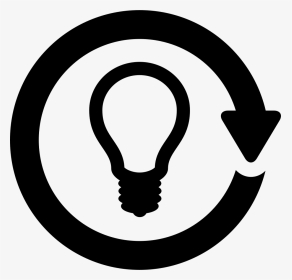 Lightbulb In Circular Arrow - Icon, HD Png Download, Transparent PNG