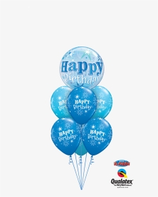 Birthday Blue Bubble Luxury At London Helium Balloons - Blue Happy Birthday Latex Balloons, HD Png Download, Transparent PNG