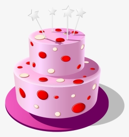 Birthday Bolo Festa Aniversario - Pink Cake Clipart Png, Transparent Png, Transparent PNG