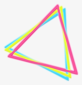 #neon #glow #effect #neoneffect #border #triangleart - Triangle, HD Png Download, Transparent PNG