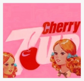 #cherry #cherries #pink #aesthetic #vintage #retro - 7 Up, HD Png Download, Transparent PNG