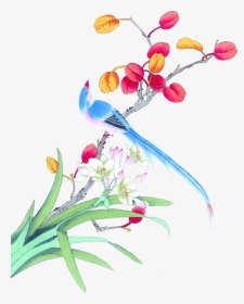 中国风水墨花鸟 - Bird-and-flower Painting, HD Png Download, Transparent PNG
