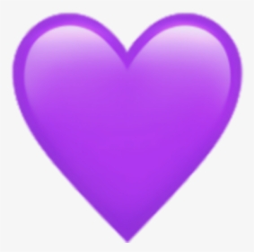 #heart #emoji #iphone #purple - Purple Heart Emoji Transparent Background, HD Png Download, Transparent PNG