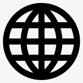 Planet Earth Grid Symbol - Global Black And White, HD Png Download, Transparent PNG
