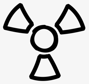 Radiation Hand Drawn Symbol - Icon, HD Png Download, Transparent PNG