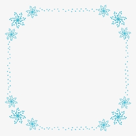 蓝色雪花装饰边框素材图片 - Circle, HD Png Download, Transparent PNG