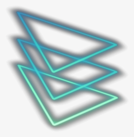 #ftestickers #triangles #neon #luminous #glowing #teal - Triangle, HD Png Download, Transparent PNG