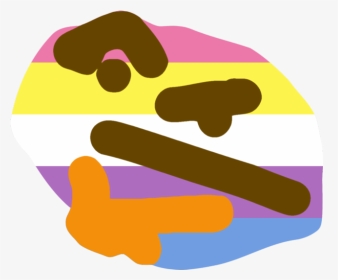 Thinking Emoji Meme Transparent, HD Png Download, Transparent PNG