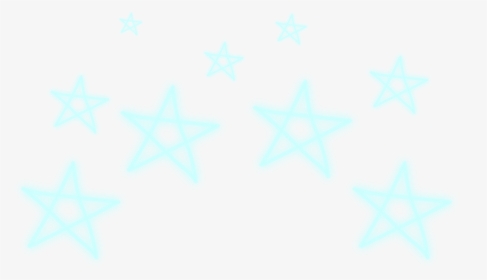 #crown #starcrown #stars #star #blue #blueneon #neon - Star, HD Png Download, Transparent PNG