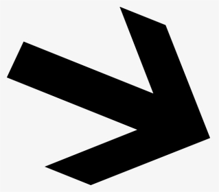 Down Angled Arrow, HD Png Download, Transparent PNG