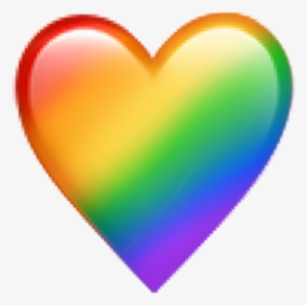 #heart #lgbt #lgbtiq #lgbtiq #colors #emoji #emojiiphone - Heart, HD Png Download, Transparent PNG