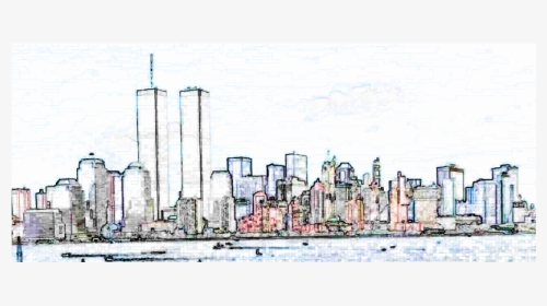 Wtc White Art Svg Clip Arts - World Trade Center Outline, HD Png Download, Transparent PNG