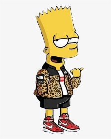 Supreme Bart Simpson Png, Bart Simpson Png, Supreme Brand Pn