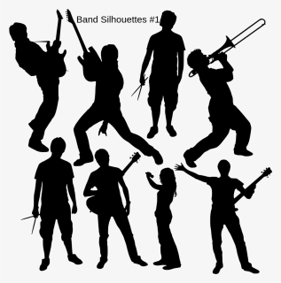 Band Silhouette Png, Transparent Png, Transparent PNG