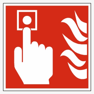Fire Button Sign - Fire Alarm Safety Sign, HD Png Download, Transparent PNG