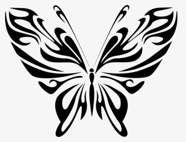 Sketsa Gambar Kupu Kupu - Butterfly Drawing Line Art, HD Png Download, Transparent PNG