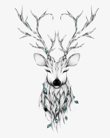 Clip Art Library Download Foto Art Design Greenery - Deer Doodle Art, HD Png Download, Transparent PNG