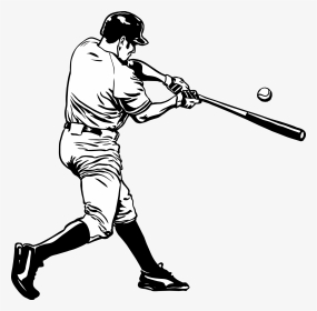 Mlb Baseball Player Batting - Batting Baseball Player Vector, HD Png Download, Transparent PNG