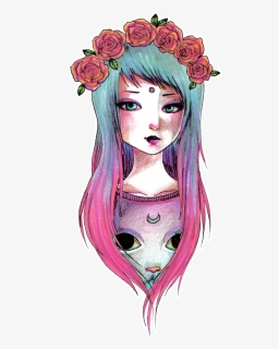 Transparent Goth Clipart - Pastel Emo Anime Girl, HD Png Download, Transparent PNG
