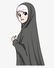 Draw Muslim Girl Wearing Hijab, HD Png Download, Transparent PNG
