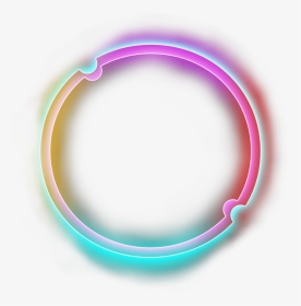 #neon #halo #lights #blue #purple #circle #round #glitter - Circle, HD Png Download, Transparent PNG
