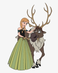 Anna And Sven - Frozen Anna And Sven, HD Png Download, Transparent PNG
