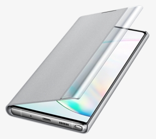 Note 10 Clear View Cover Silver, HD Png Download, Transparent PNG