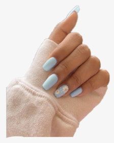 #acrylic #acrilycnails Nails #nails #aesthetic #vsco - Short Cute Simple Acrylic Nails, HD Png Download, Transparent PNG