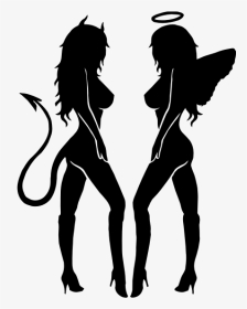 Devil Girl And Angel Girl, HD Png Download, Transparent PNG