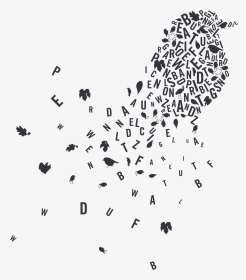 Lucid Word-based Bird Illustration - New Zealand Design, HD Png Download, Transparent PNG