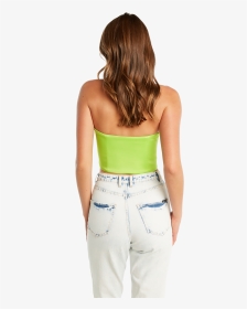 Sateen Bustier In Colour Green Flash - Girl, HD Png Download, Transparent PNG